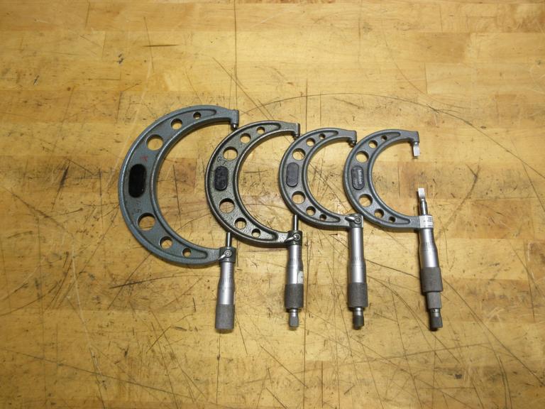 Mitutoyo Micrometers 2"-3", 3"-4", 4"-5" & 1"-2" Blade Micrometer