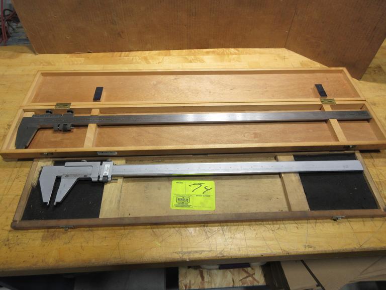 CSE 34" Vernier SAE Caliper & Scherr-Tumico 24" or 66MM Vernier Caliper
