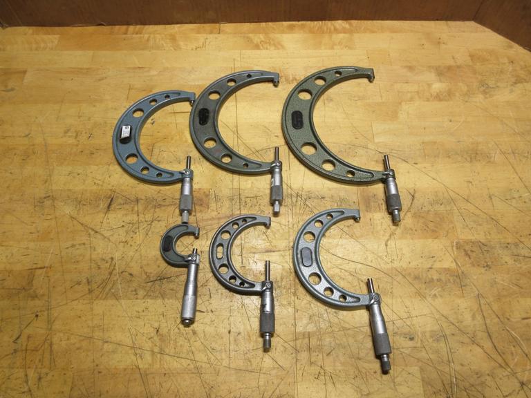Mitutoyo Micrometers - 0"-1", 2"-3", 3"-4", 4"-5", 5"-6", 6"-7"