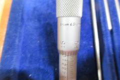Brown & Sharpe Depth Micrometer 0"-6" & Starrett Pistol Grip Groove Gage W/ Attachments