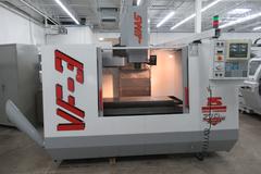 Haas VF-3 Vertical Machining Center, 7500 RPM, 20 Station Carousel Tool Changer 4th-Axis Brushed Drive, PCool Nozzle, Chip Auger, 
