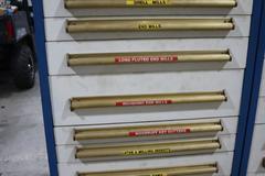 Equipto HD Tool Cabinet - LOADED with Milling Cutters, Inserts, and Drills