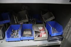 End Mills and Hardware in 2 -Door Metal Cabinet