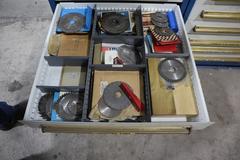Equipto HD Tool Cabinet - LOADED with Milling Cutters, Inserts, and Drills
