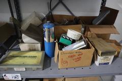 Metal Shelving with Contents:  Hardware and More