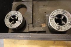 Rigid Hand Pipe Threader with Dies and Wood Case
