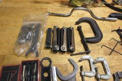 Assorted Hand Tools, Come Along, C Clamps, Wrenches & More