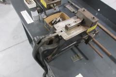 JF Helmold & Bro -Tool & Die Attachments - Die Forming, Notching, Shear - Mounted On Heavy Duty Storage Work Bench