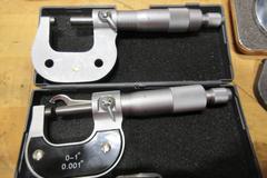 Mitutoyo 1"-2" Anvil Micrometer & Generic 0"-1" Micrometers (4) 