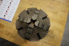 Bison 10" 4-Jaw Chuck with 2.5" Hole, D1-5 Camlock Back