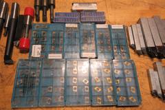 Assorted Carbide Inserts, Ingersoll & Hertel With Lathe Turning Tools & More!!