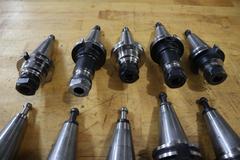 CT40 Taper Tool Holders: (10) ER-20 Collet Holders, (1) Wrench