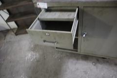 Rolling Steel Workbench with 1 Drawer, Cabinet, Shelves, with (2) 5C Colllet Wheels