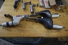 Pneumatic Tools: (3) Dynafiles, (3) Right Angle Grinders