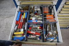 Equipto HD Tool Cabinet - LOADED with Milling Cutters, Inserts, and Drills