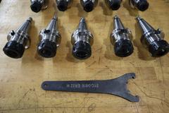 Techniks CT40 Taper Tool Holders: (5) ER-20 Collet Holders, (5) ER-32 Collet Holders