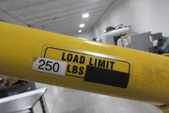 Sky Hook with Mobile Cart Base, Model #: 8770, #35 Steel Roller Chain, Chain Travel: 75”, Rate of Lift: 1”/ Handwheel Revolution, 250 lb Capacity