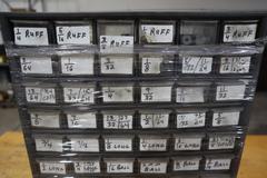 Multi-Bin Cabinet with HSS End Mills and Some Carbide