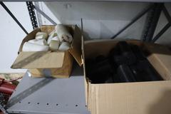 Surplus Plastic Materials with Metal Shelving Unit