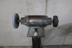 Double End Pedestal Buffer / Grinder with Buffing Supplies, Wheels, Wire Wheel