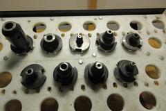 Assorted CAT40 Toolholders & Rack - Rigid Endmill Holders
