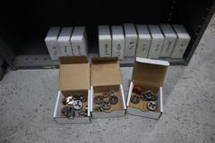 Threading Dies - Many Sizes - with Metal Shelving