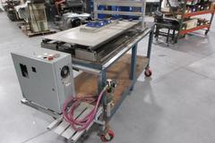 Heavy Duty Rolling Work Bench With Linear Rails, 2 Vises, Air Hose & Regulator