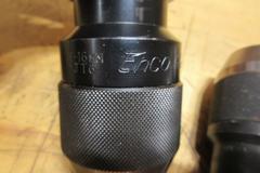 Jacobs 3JT Keyed Super Chucks with Keys, w/#3 Morse Taper & Rohm Keyless Chuck 1/32"-1/2" & Enco 3mm-16mm Keyless Chuck 5/8 Straight Shank