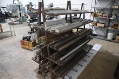 Steel and Aluminum Round and Bar Stock on Steel Rack