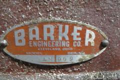Barker Model AM,  3 Axis Milling Machine, with Pneumatic Clamping System and Pedestal Stand.