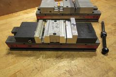 Chick BL4 4" Double Lock Machine Vise (2) with Assorted Soft Jaws and Handle