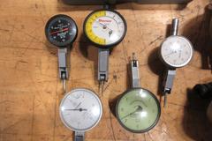 Mitutoyo, Federal, Mahr, SPI, Assorted Dial & Comparator Indicators w/ Starrett Gage Stand