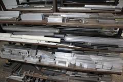 Steel and Aluminum Round and Bar Stock on Steel Rack