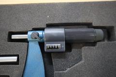 Fowler 6-12" EZ-Read Micrometer, .0001", Dial Type, Wood Case