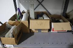 Surplus Plastic Materials with Metal Shelving Unit