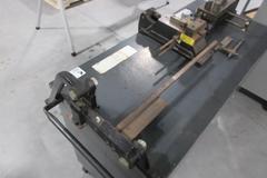 JF Helmold & Bro -Tool & Die Attachments - Die Forming, Notching, Shear - Mounted On Heavy Duty Storage Work Bench