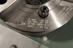 Kitagawa BB08 8" 3-Jaw Lathe Chuck, M72 P1.5 Thread A2-6