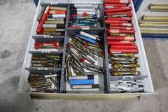 Equipto HD Tool Cabinet - LOADED with Milling Cutters, Inserts, and Drills