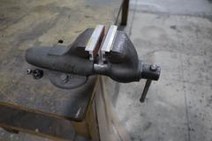 Wood Work Bench with Wilton 3" Bench Vise, Upper Shelf, Lower Shelf