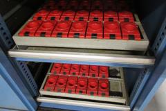 LISTA Double Width CNC Cabinet, 9-Drawer, Rolling, CNC Tool Holder Frames 40 Taper