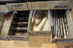 Multi Drawer Organizer with Step Drills, Taps, and End Mills