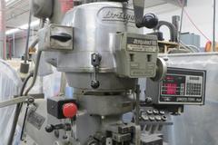Bridgeport Series I-2HP CNC Vertical Milling Machine, Proto Trak Plus 2-Axis CNC Control/3-Axis DRO, Chrome Ways, Kurt Power Draw Bar
