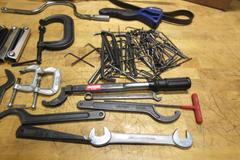 Assorted Hand Tools, Come Along, C Clamps, Wrenches & More