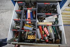 Equipto HD Tool Cabinet - LOADED with Milling Cutters, Inserts, and Drills