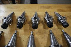 Techniks CT40 Taper Tool Holders: (5) ER-20 Collet Holders, (5) ER-32 Collet Holders