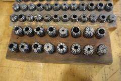 ER20 Flex Collets in Wooden Divider Racks, Approx (67 pcs)