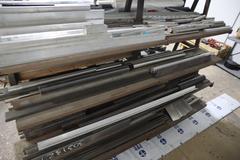 Steel and Aluminum Round and Bar Stock on Steel Rack