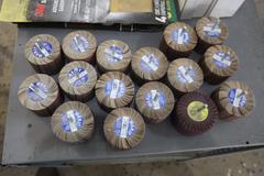 Abrasives - Assorted: 120 Grit Flap Wheels, 80 Grit 1" Sanding Rolls, Assorted Sand Paper, Sanding Blocks