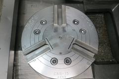 Hyundai Wia LV500R CNC Vertical Turret Lathe, Fanuc 32i, 15" 3-Jaw Chuck, 12-Station Turret, LNS/Turbo Chip Conveyor