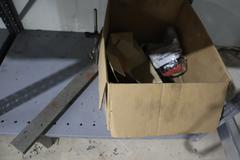 Metal Shelving with Contents:  Hardware and More
